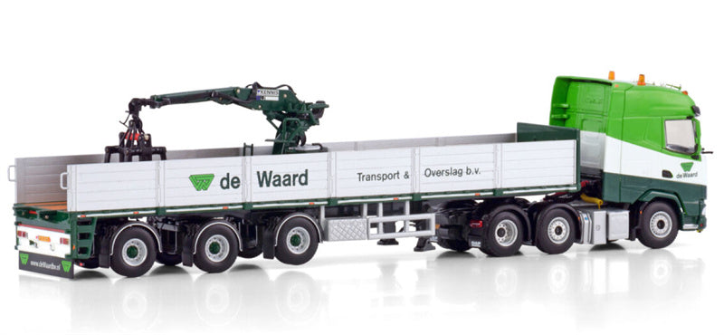 WSI DAF XG 6X2 TWIN STEER BRICK TRAILER - 3 AXLE De Waard B.V. 1:50 Truck Pre-built Model