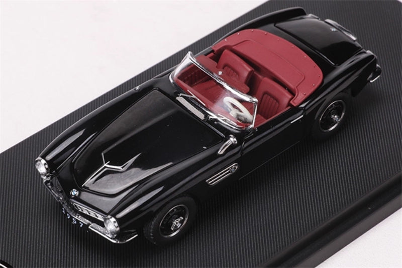 GFCC BMW 507 Roadster Retro Car 1957 Black Convertible Softtop 1:64 car Pre-built Model view7