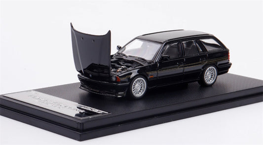 Mortal BMW E34 ALPINA B10 TOURING 5 Series wagon black Gold Strip Limited Edition 999PCS ONLY 1:64 Car Pre-built Model view1