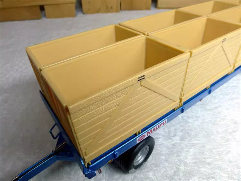 REPLICAGRI MAUPU PLATEAU agricultural large blue trailer 1:32 Truck Pre-built Model