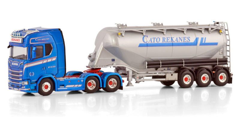WSI SCANIA S HIGHLINE CS20H 6X2 TAG AXLE BULK TRAILER - 3 AXLE Rekanes 1:50 DIECAST Truck Lorry