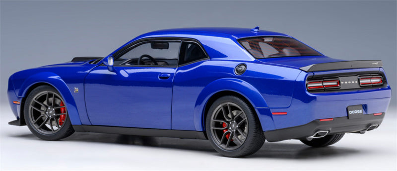 AUTOART Dodge Challenger R/T Scat Pack Widebody 2022 Indigo Blue 1:18 Car Pre-built Model view5