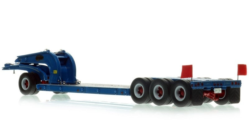 1:50 Talbert  1960s 60-Ton Cableneck Lowbed w/ Single-Axle Dolly Heavy Haul Replicas  Sapphire Blue Diecast Model