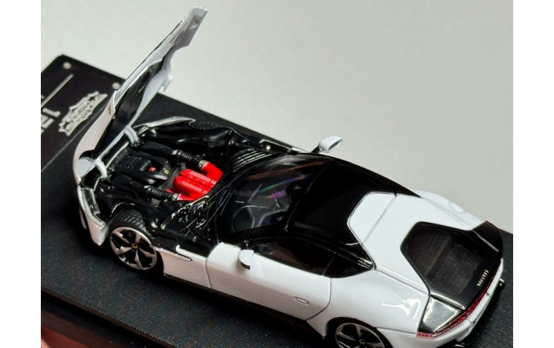 1:64 Ferrari 12 Cilindri Coupe  Hardtop white Phantom Knight  Limited Edition 999PCS ONLY DIECAST Model