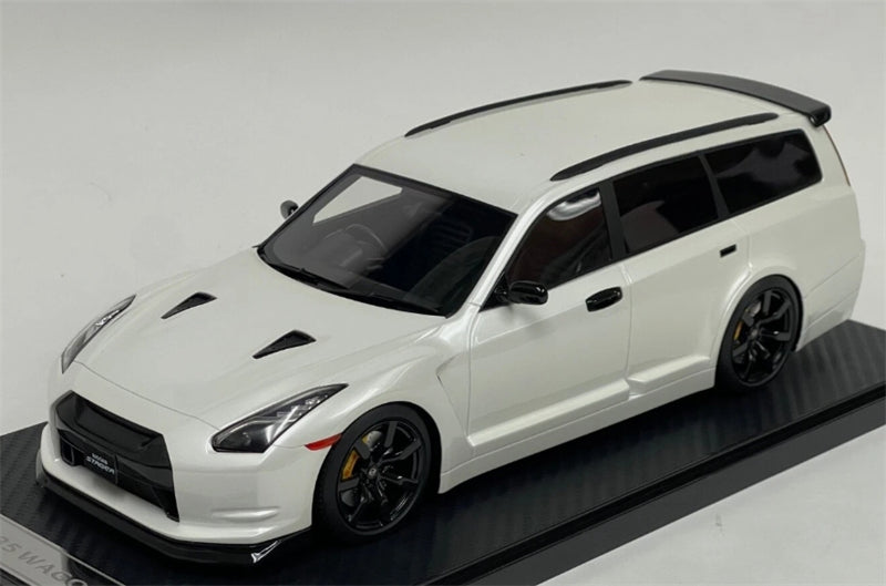 1:18 Nissan Stagea GT-R35 Custom Version Wagon  Pearl White IVY Merit Limited Edition 50PCS ONLY Resin Model