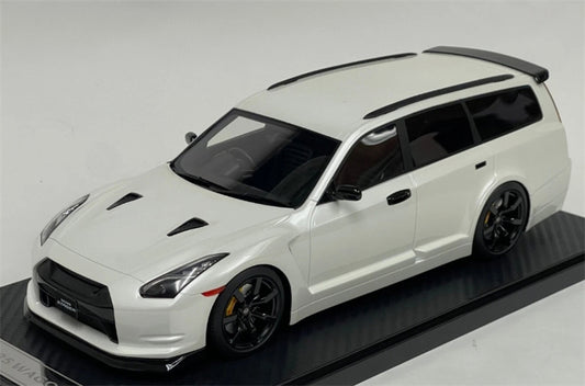 1:18 Nissan Stagea GT-R35 Custom Version Wagon  Pearl White IVY Merit Limited Edition 50PCS ONLY Resin Model
