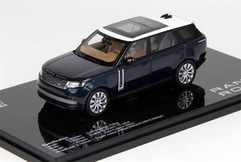 1:43 Land Rover Range Rover Honor Genesis 2022 Green - white top  LCD MODELS Extended Edition DIECAST Car Model