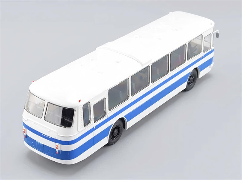 1:43 LAZ 699R Modimio White/Blue ABS Model