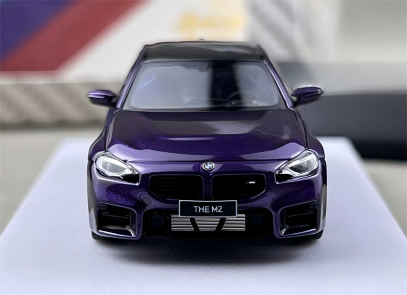 1:64 BMW M2 G87 Twilight Purple Howie Model DIECAST Civil Car Model