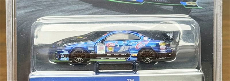 1:64 Nissan Silvia S15 D-max #46 D1 Grand Prix D-max Racing Hanging card packaging 2023 MINIGT DIECAST Model