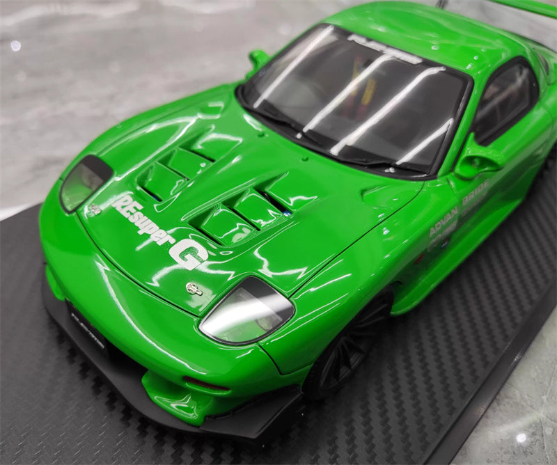 IGNITION MODEL Mazda Amemiya RX-7 FD3S RE Green 1:18 Car Pre-built Model view9
