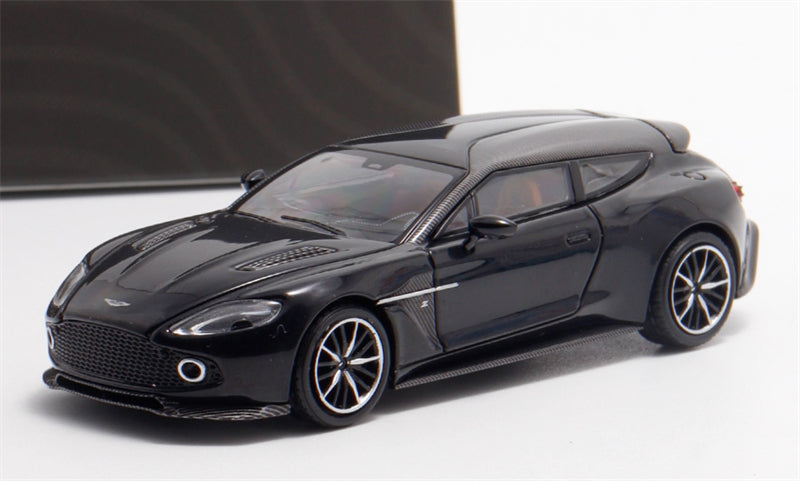 KING MODEL Aston Martin Vanquish Zagato Metal Black Limited Edition 333PCS ONLY 1:64 Car Pre-built Model view7