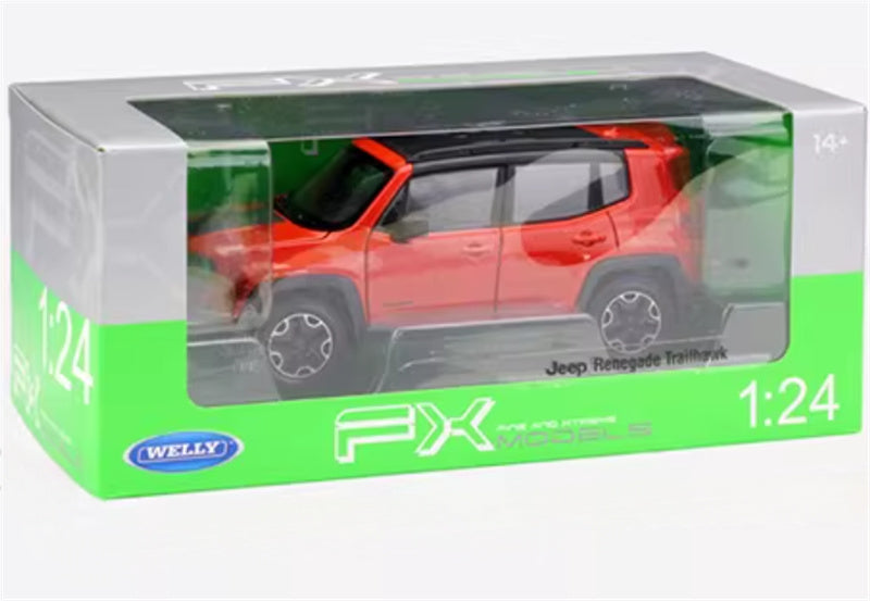1:24 Jeep Renegade trailhawk  Orange  WELLY  DIECAST Car Model