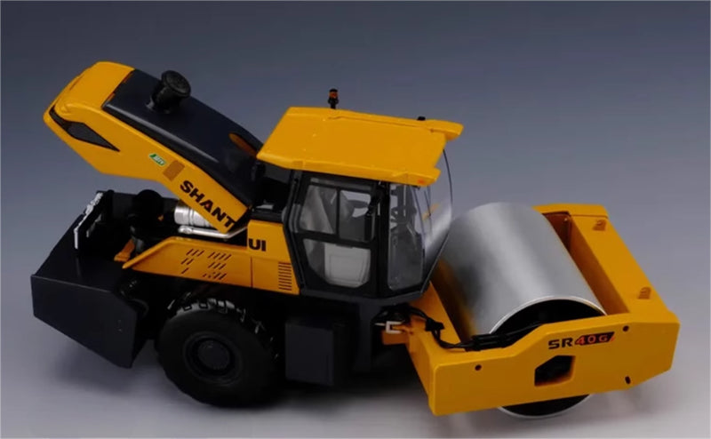 SHANTUI SR40G single steel wheel road roller 1:35 Truck Pre-built Model