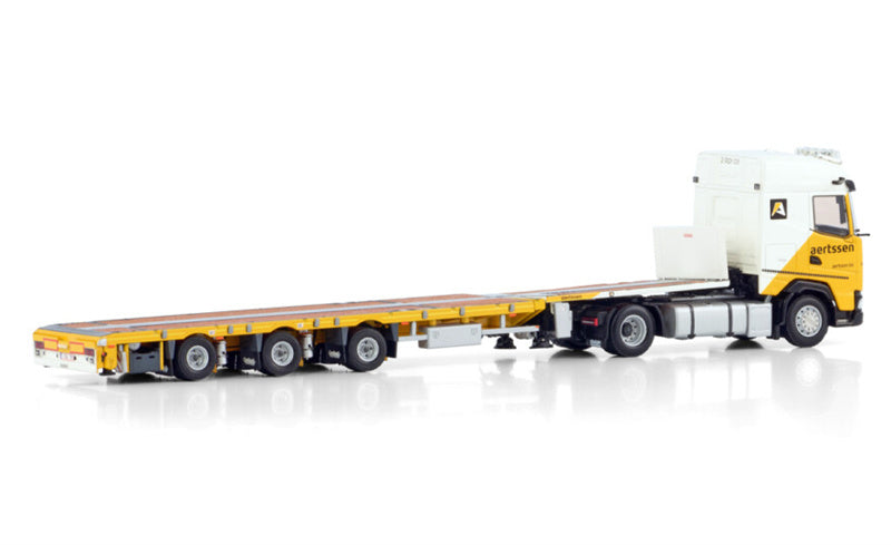 WSI  DAF XG 4X2 FLATBED MEGA TRAILER - 3 AXLE Aertssen 1:50 Truck Pre-built Model