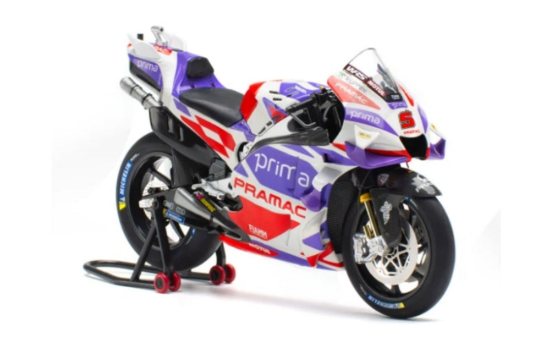 1:12 Ducati PRAMAC MOTO GP23 John Zarco 5# KiloWorks Purple White Diecast Model view5