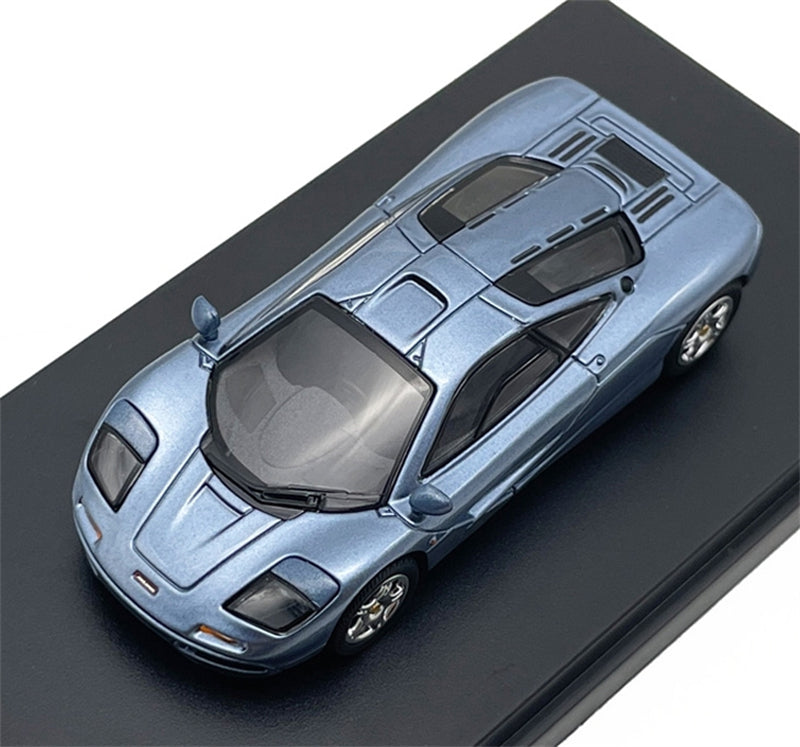 LCD-MODELS Mclaren F1 Super Car Matte Blue 1:64 car Pre-built Model view7