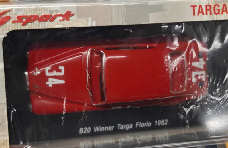 Spark lancia B20 #34 Winner Targa Florio 1952 red 1:43 Car Pre-built Model view5