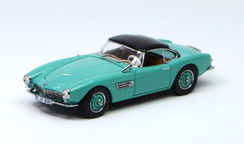GFCC BMW 507 Roadster Retro Car 1957 Light Green Convertible hardtop 1:64 car Pre-built Model view1