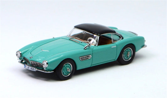 GFCC BMW 507 Roadster Retro Car 1957 Light Green Convertible hardtop 1:64 car Pre-built Model view1
