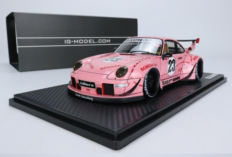 LGNITION MODEL Porsche 993 RWB Pink #23 Wide Body Modified Edition 1:18car Pre-a Model