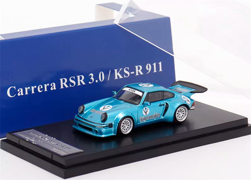 SW Porsche Carrera 911 KS-R modified Wild Ice Blue Limited Edition 999PCS ONLY 1:64 car Pre-built Model view7