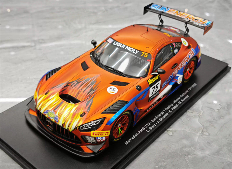 Spark Mercedes AMG GT3 SunEnergy 1 Racing Winner Bathurst 12H #75 L.Stolz-J.Gounon 2022 Limited Edition 1:18 Car Pre-built Model view3