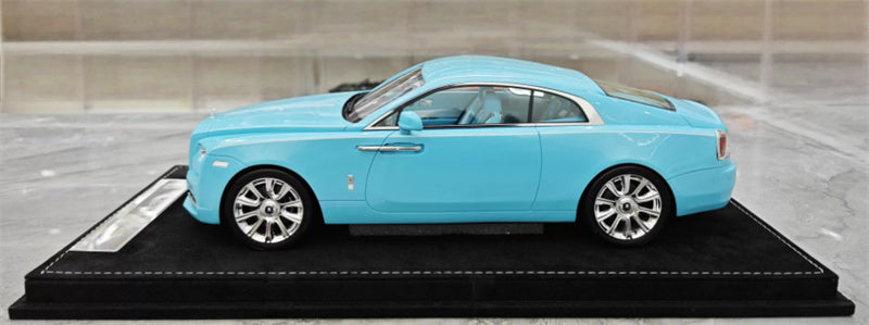 HH Model Rolls Royce Wraith Blue Limited Edition 30PCS ONLY 1:18 Car Pre-built Model view6