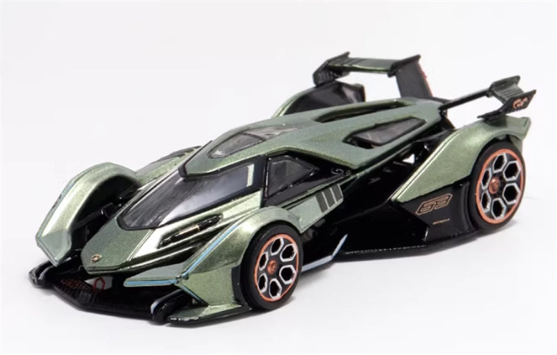LeManFang Lamborghini V12 Vision VGT Concept Car Metal Green 1:64 Car Pre-built Model view1