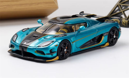 TPC Koenigsegg Agera RS Supercar Turquoise green Limited Edition 500PCS ONLY 1:64 Car Pre-built Model view1