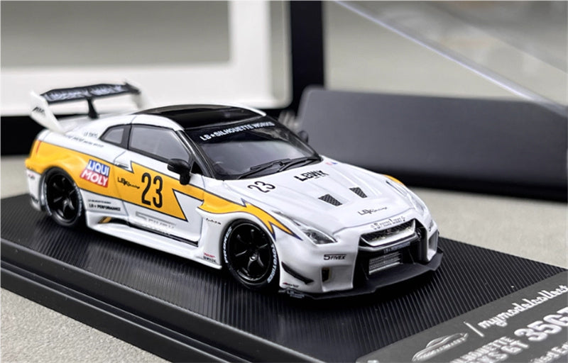 mymodelcollect Nissan 35GT-RR #23 LBWK Limited Edition lightning 1:64 Car Pre-built Model view5
