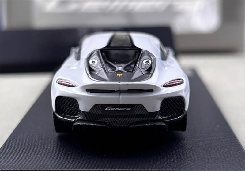 HKM Premium & BriScalemicro Koenigsegg Gemera Grey White Limited Edition 299PCS ONLY 1:64 Car Pre-built Model view10