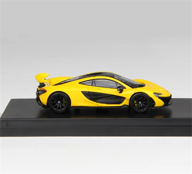 LCD-MODELS McLaren P1 Yellow Super Car 1:64 car Pre-built Model view4