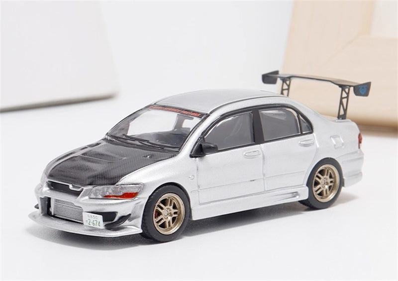 FAST & SPEED Mitsubishi Lancer Evolution VII MK7 Silver Limited Edition 999PCS ONLY 1:64 car Pre-built Model view1