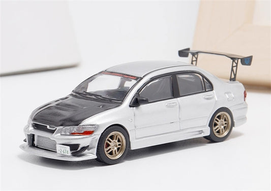 FAST & SPEED Mitsubishi Lancer Evolution VII MK7 Silver Limited Edition 999PCS ONLY 1:64 car Pre-built Model view1