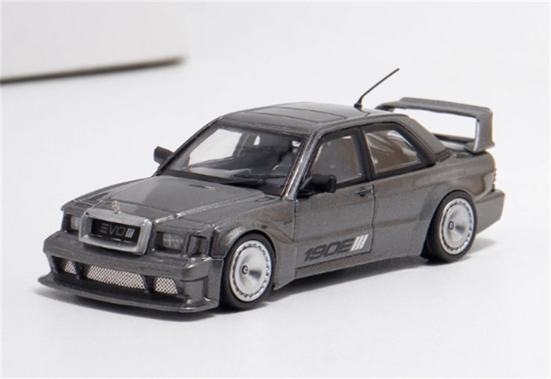 1:64 Mercedes Benz 190E EVO III W201 Gunmetal Grey BSC DIECAST Model