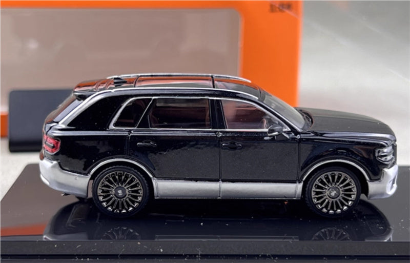 GCD Toyota Century 3rd Generation G70 SUV black silver right hand drive 1:64 Car Pre-built Model view3