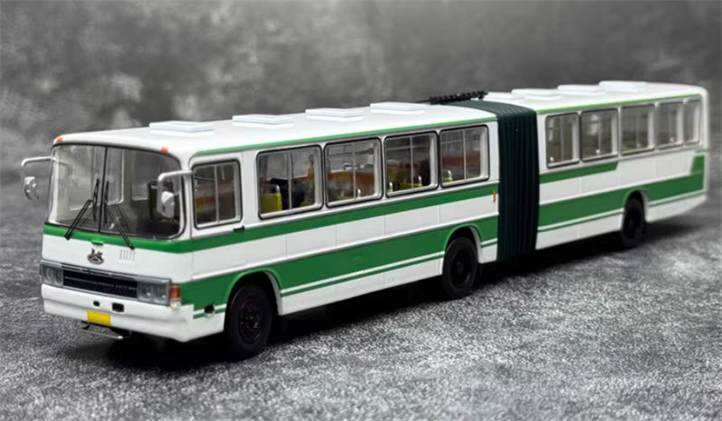 YAN BI DA Yangtze River CJ660B articulated bus greenish white 1:64 Car Pre-built Model view9