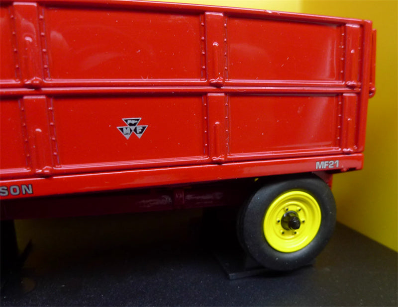 Universal Hobbies Massey Ferguson MF21 With Grain Sides 3.5 Ton Hydraulic Tipping Trailer Red 1:32 Truck Accessories Pre-built Model