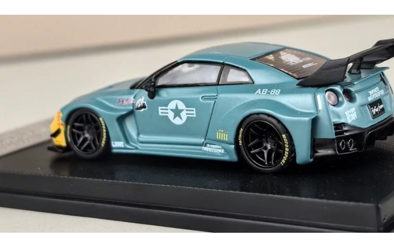 1:64 Nissan 35GT-RR  Matte green/yellow head mymodelcollect  Limited Edition 999PCS ONLY DIECAST Model