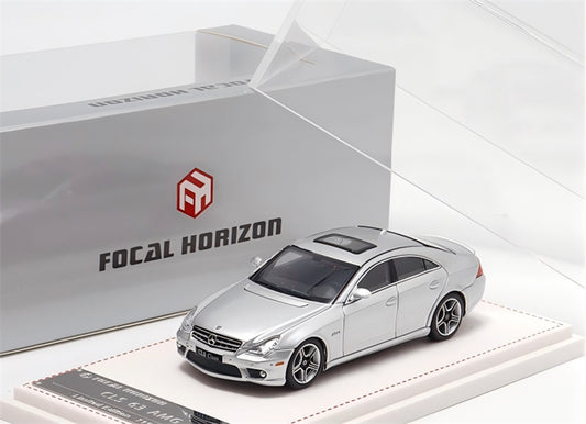 Focal Horizon Mercedes BENZ CLS63 AMG first generation C219 silver Limited Edition 999PCS ONLY 1:64 Car Pre-built Model view1