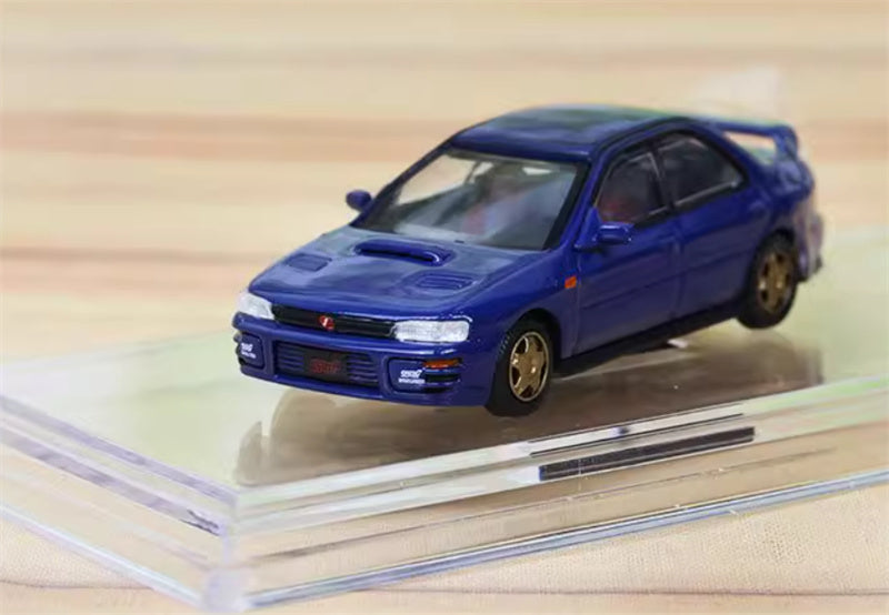 BM Creations SUBARU 1994 Impreza WRX STi LEFT HAND DRIVE Blue 1:64 Car Pre-built Model