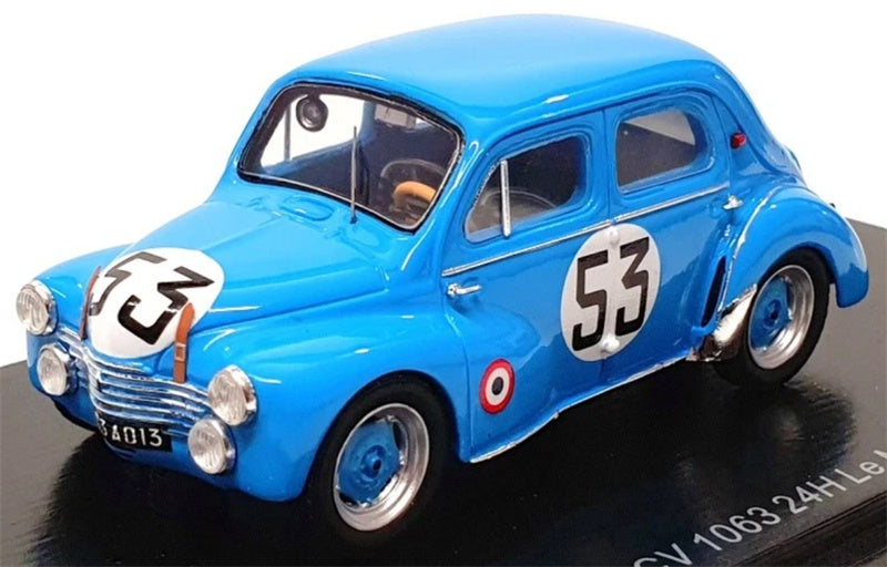 Spark Renault 4CV 1063 #53 24H Le Mans 1952 A. Briat blue 1:43 Car Pre-built Model view1
