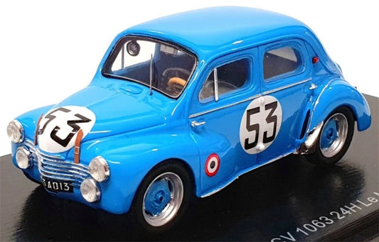 Spark Renault 4CV 1063 #53 24H Le Mans 1952 A. Briat blue 1:43 Car Pre-built Model view1