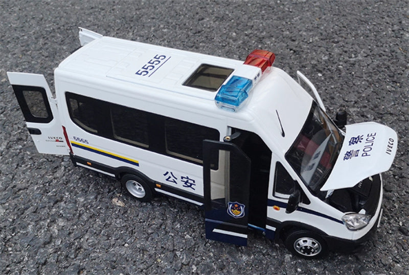 NAVECO Iveco Ousheng Public Security Painting Police Car Edition white 1:24 Car Pre-built Model view7