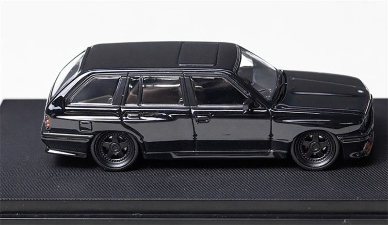 Mortal BMW E30 3 Series Touring Lowered Version Black Wheel Openable Hood Limited Edition 799PCS ONLY 1:64 Car Pre-built Model view3