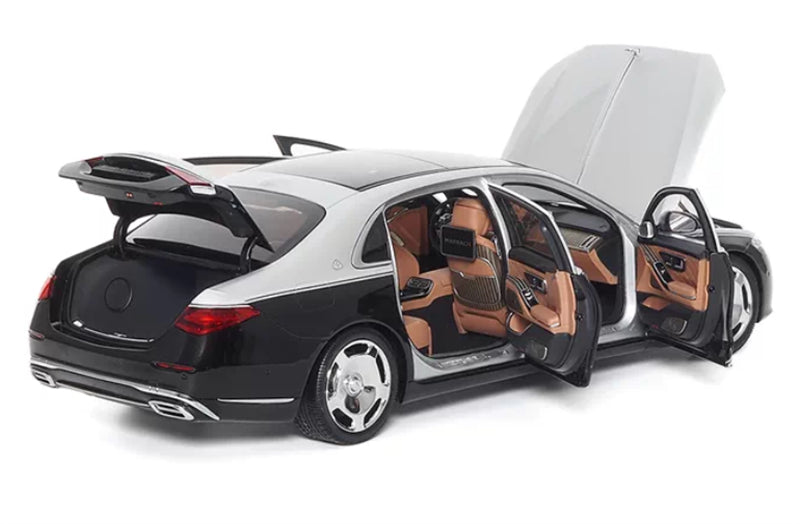 1:18 Mercedes Maybach S680 2021 black silver Almost Real  DIECAST Model