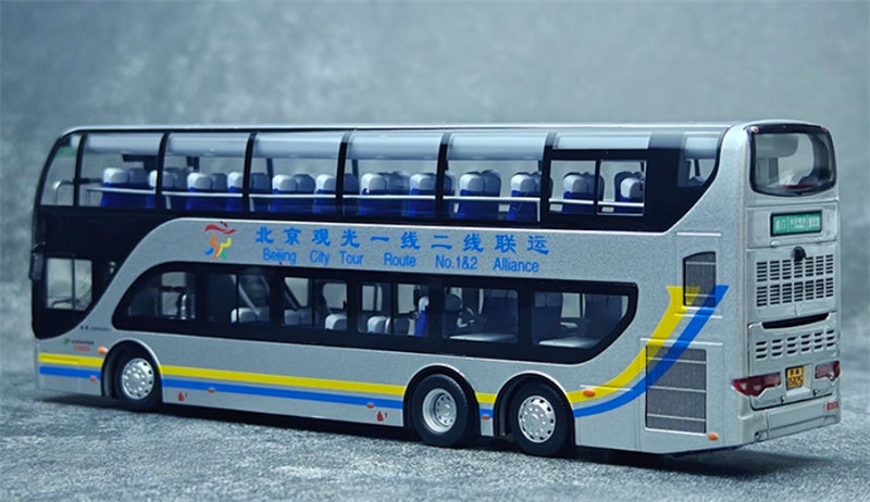 Beijing Public Transport Yaxing Double Layer Beijing City Tour Route No.1&2 Alliance 1:64 Bus Pre-built Model view5