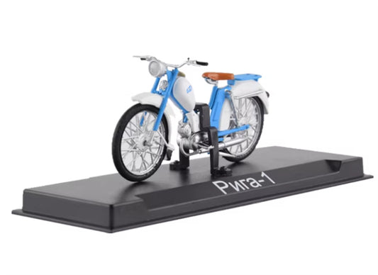Modimio Soviet 1960 Latvian light motorcycle Riga-1 motorcycle Pre-built Airliner Model Display view1
