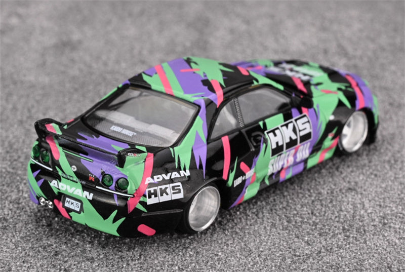 KaidoHouse x MiniGT Nissan Skyline GT-R R33 HKS V1 supercar 1:64 Car Pre-built Model view5